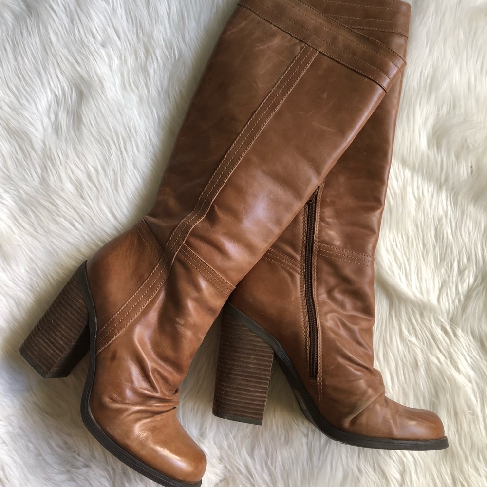 Jessica Simpson knee high block heel boots